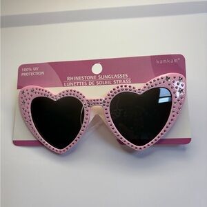 Valentine Sun Glasses Light   Pink With Diamond 💎 Stones